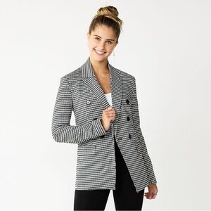 ** SO by Kohl's Houndstooth Boyfriend Blazer Size M
